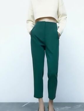 ZARA High Waist Pleated Pants Sz S Nwt